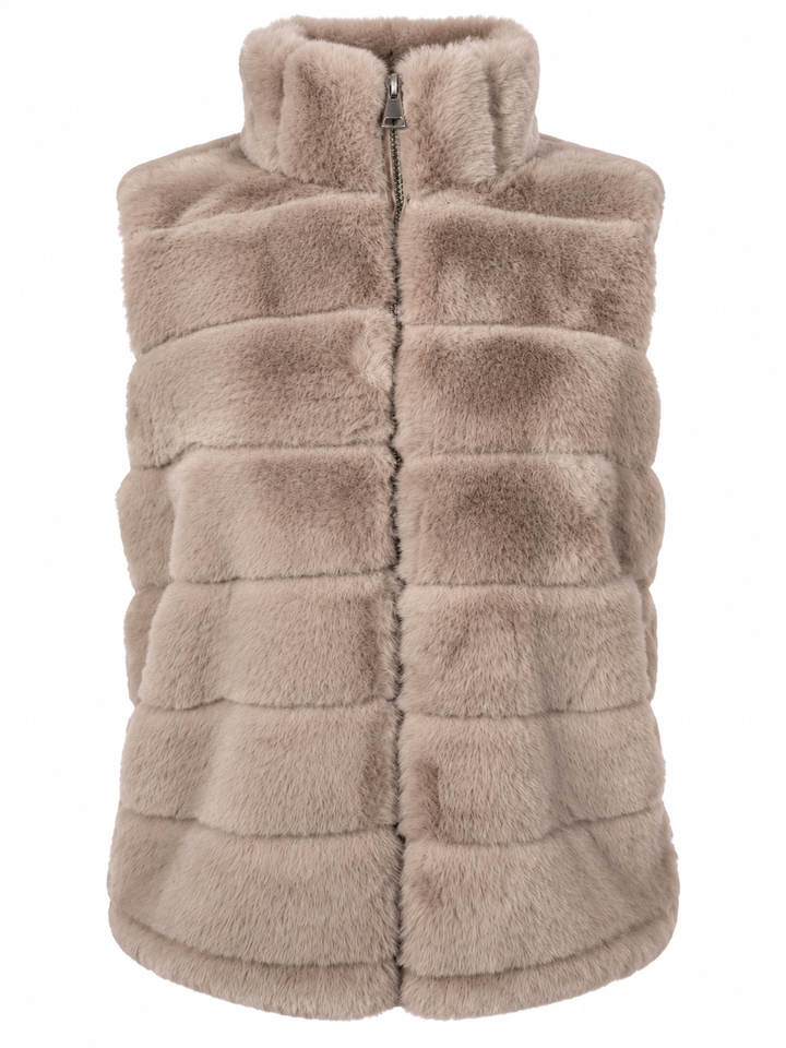 Aspen Faux Fur Panel Gilet Minx