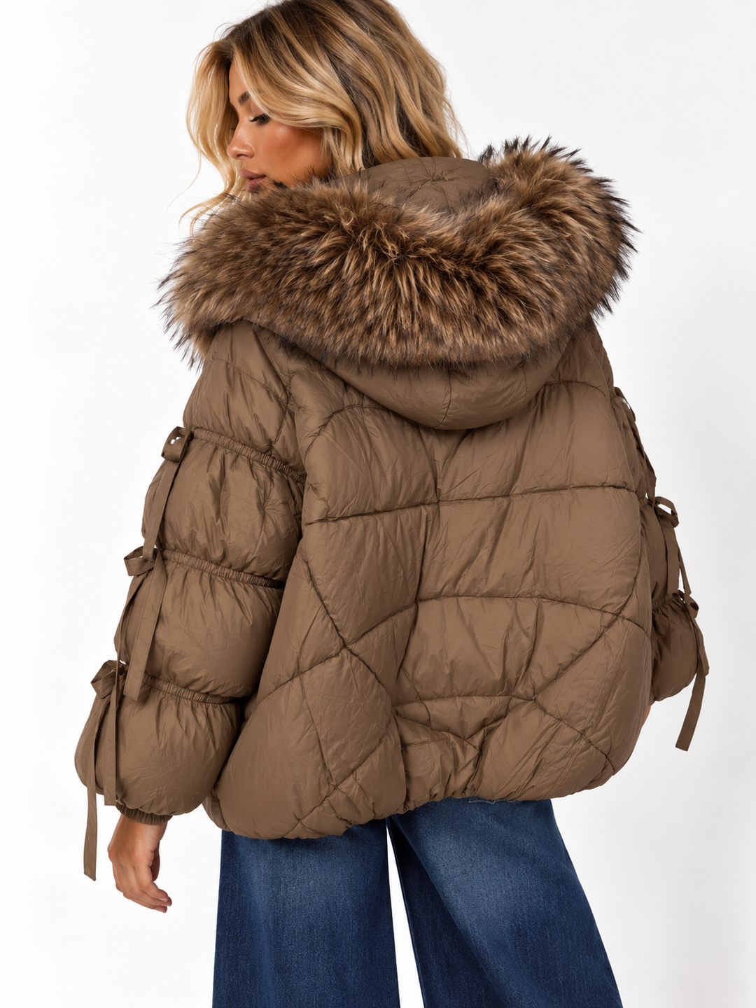 Blaze Oversized Puffer Coat Chocolate