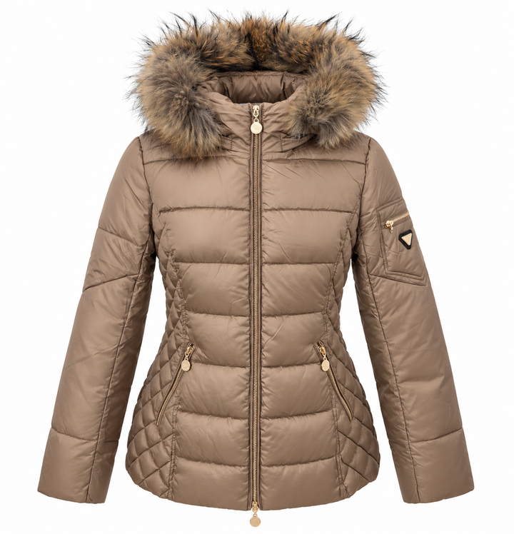 Eclipse Quilted Coat Rose Gold