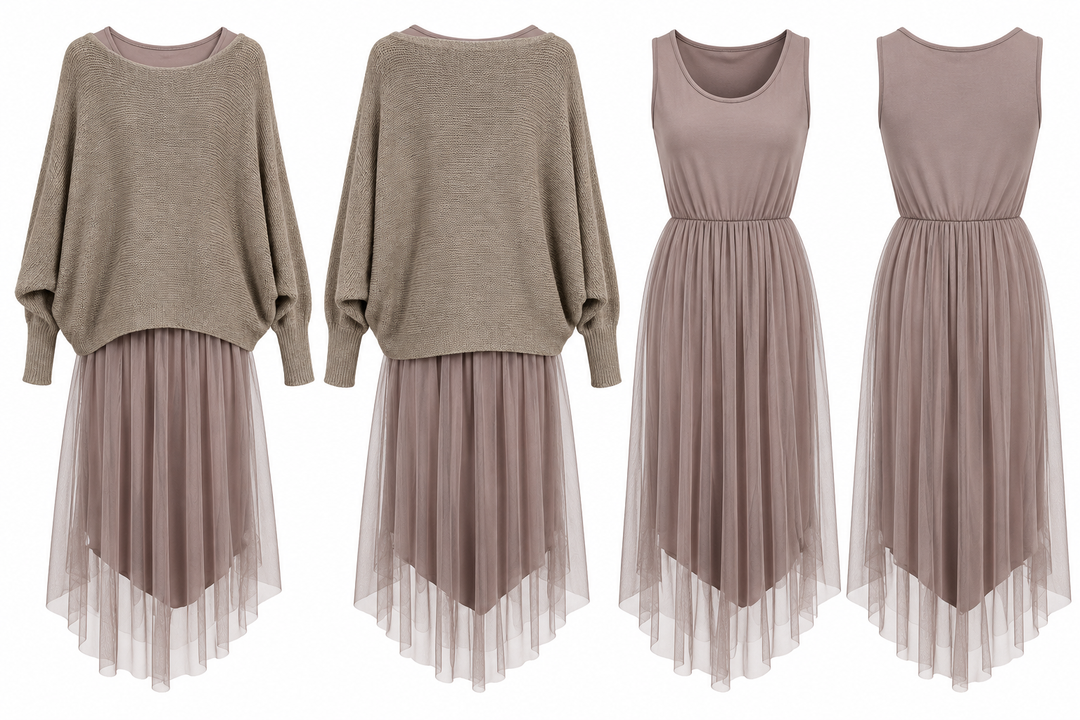 Levana Dress & Jumper Set Mocha