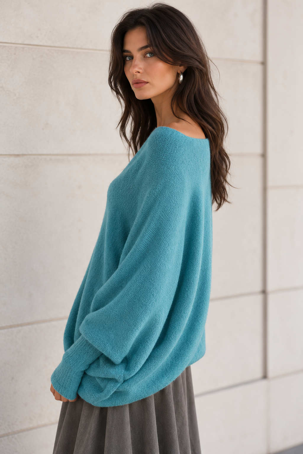 Isabella Asymmetric Top Teal