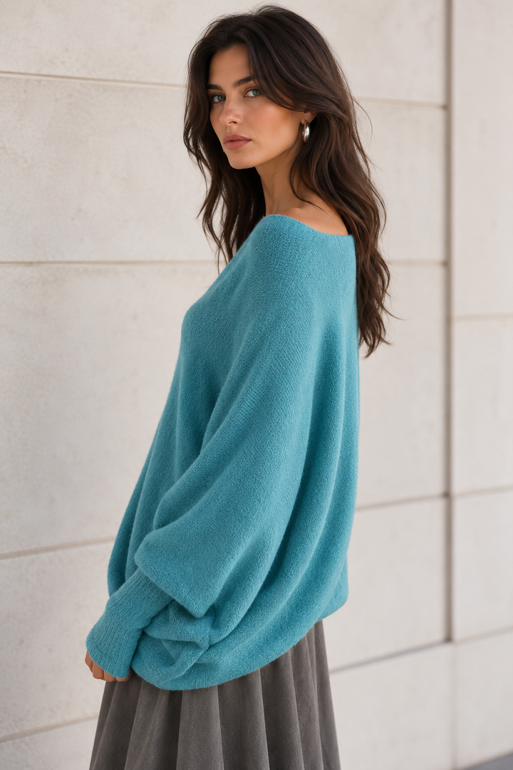 Isabella Asymmetric Top Teal