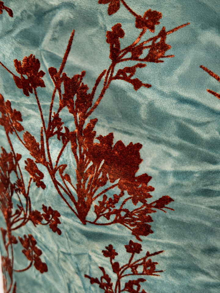 Oriental Blossom Dress Dark Moss