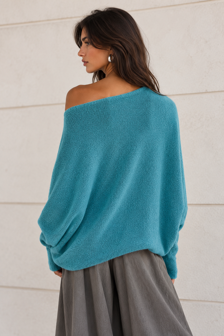 Isabella Asymmetric Top Teal