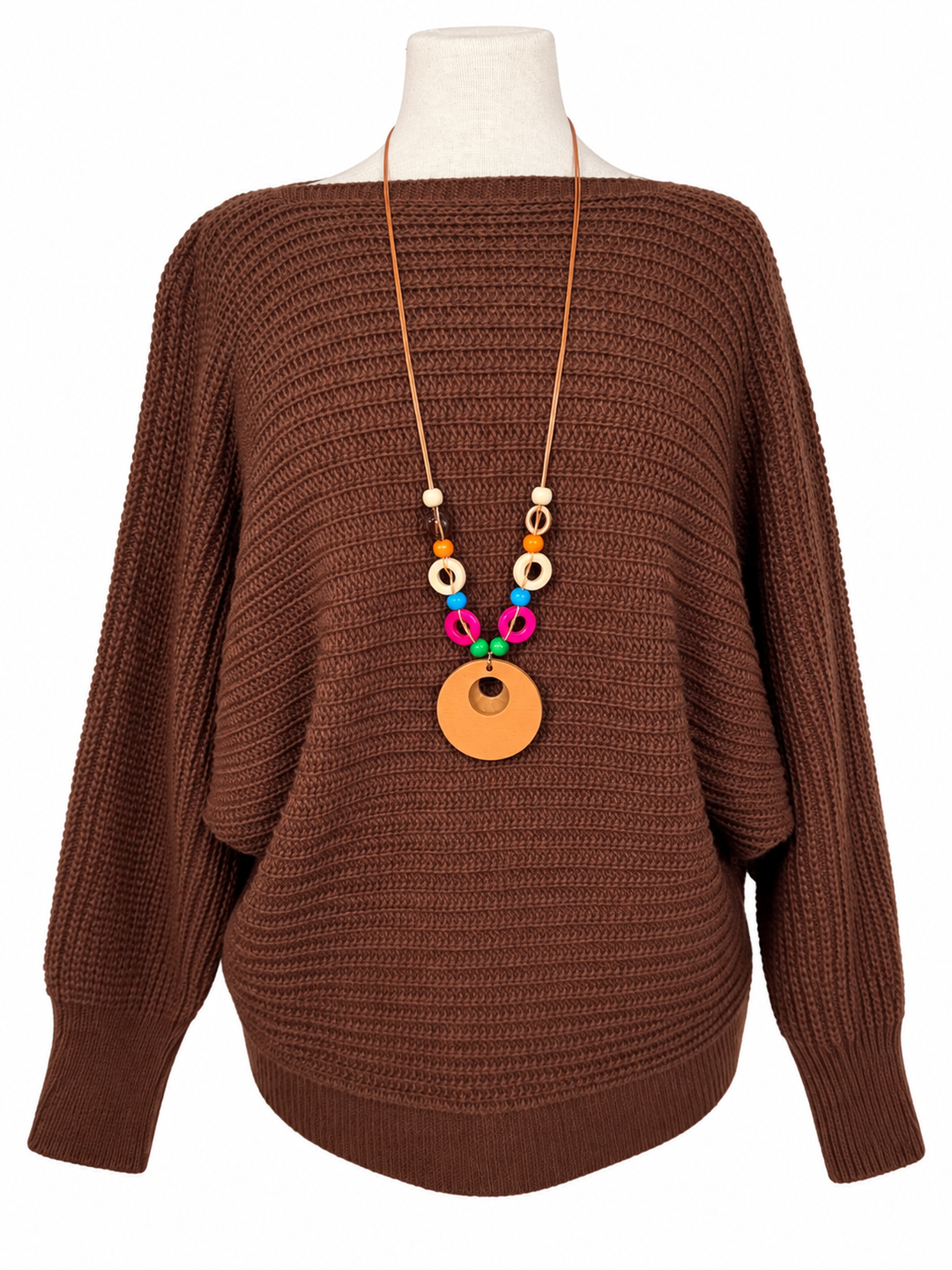 Eleanor Batwing Jumper Chocolate