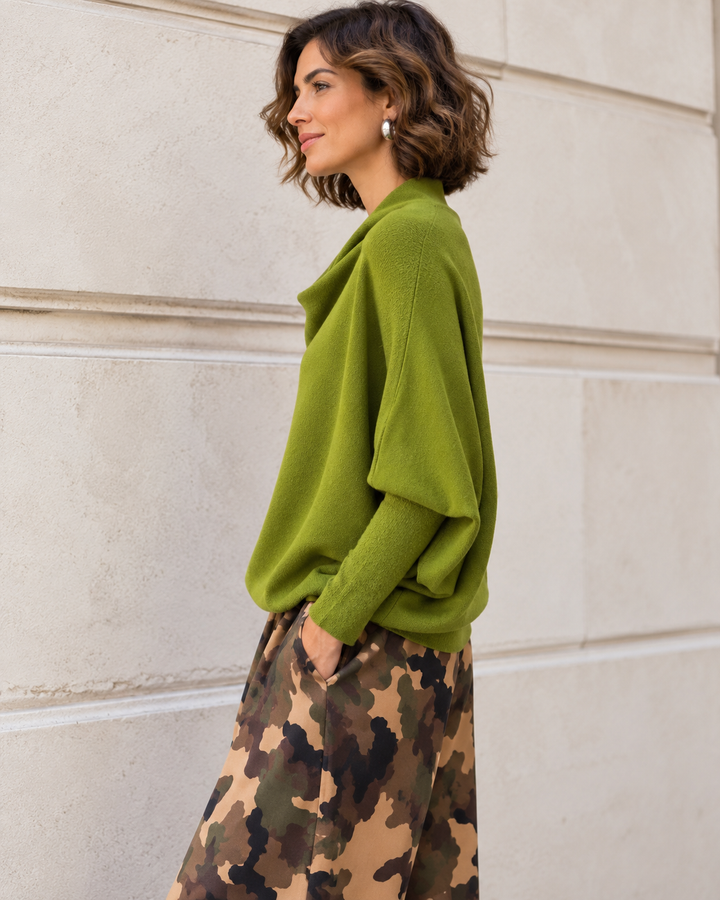 Isabella Asymmetric Top Lime