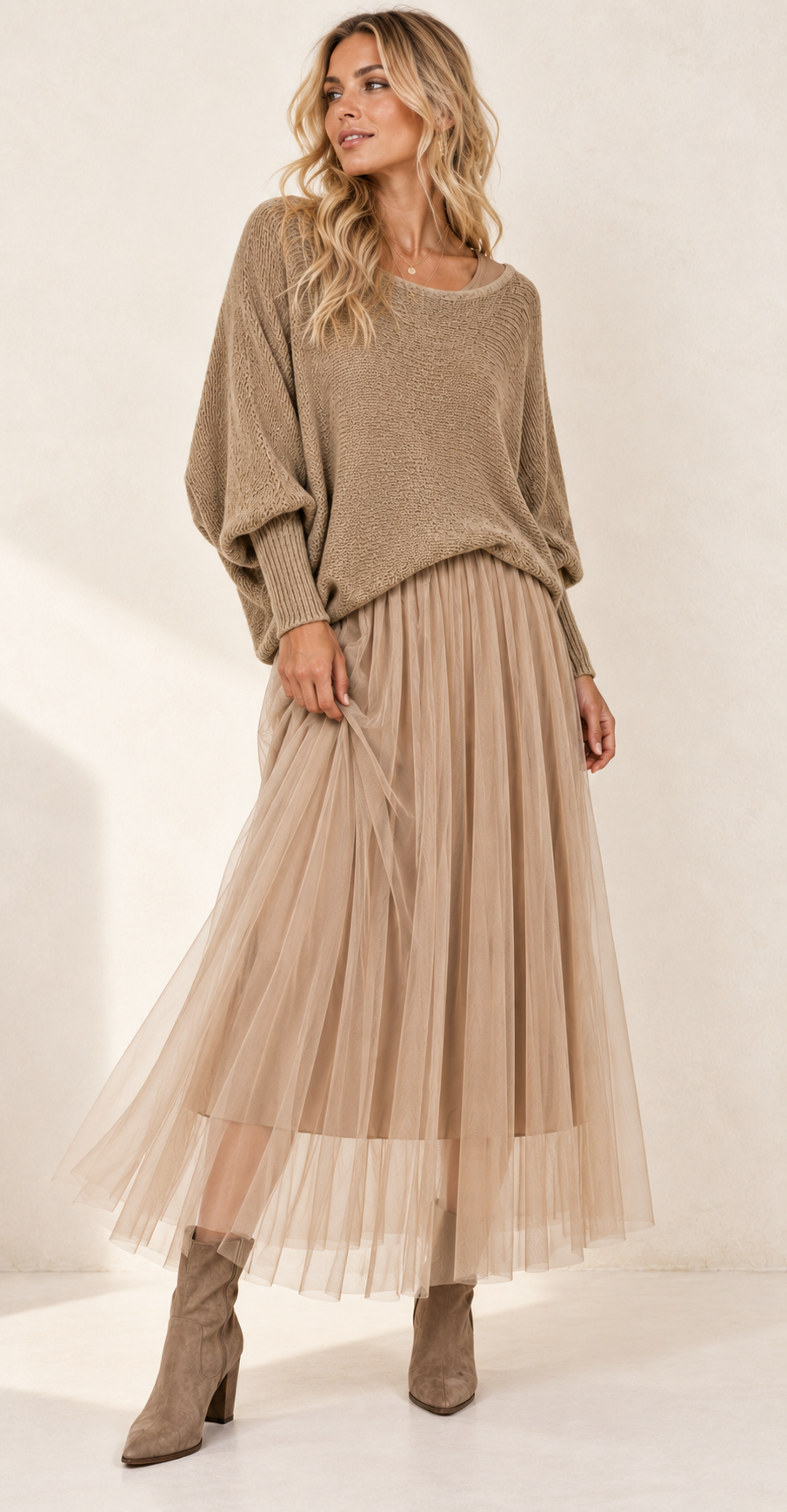 Levana Dress & Jumper Set Camel