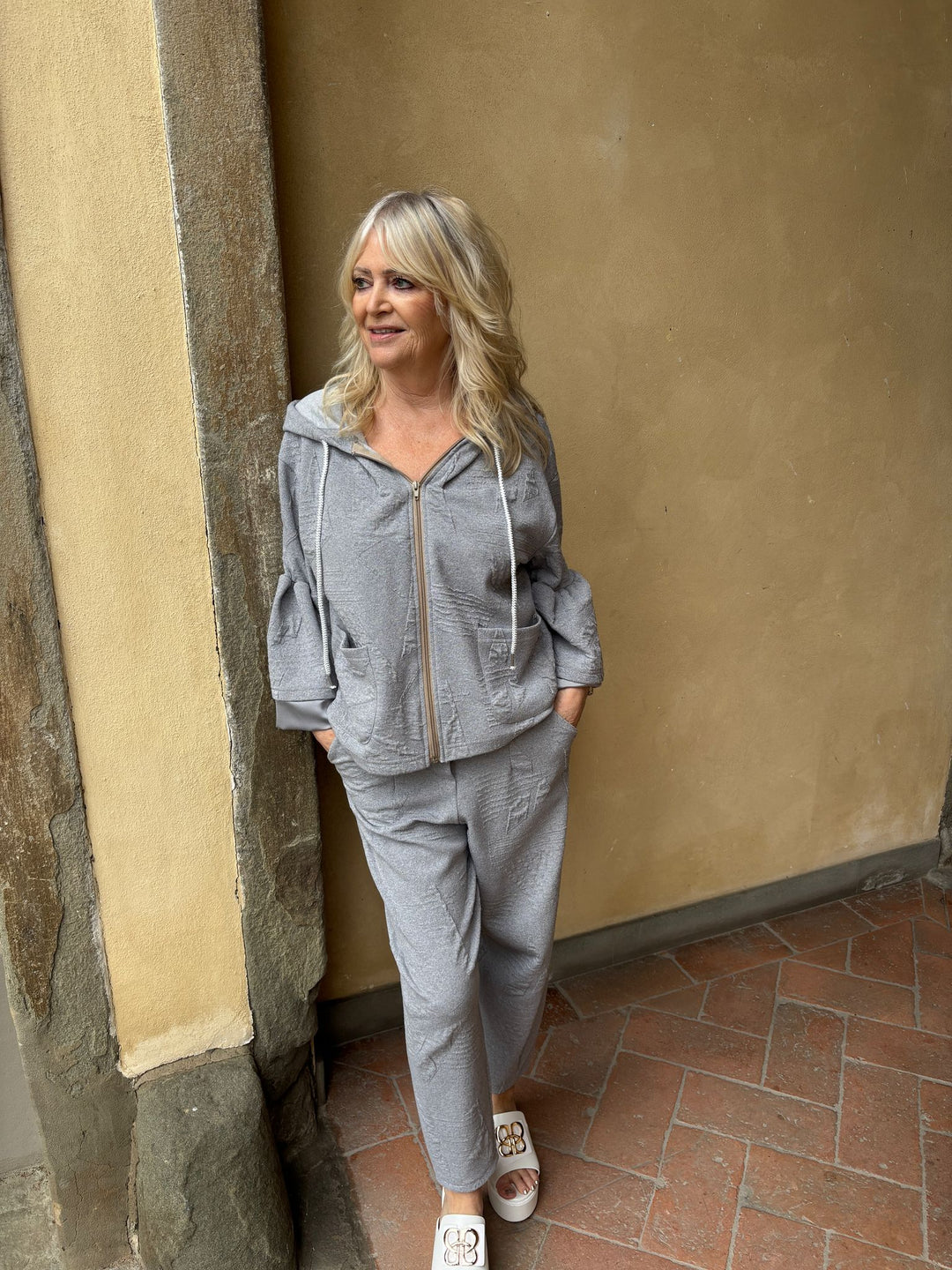 Bexley Bell Sleeve Jacket Grey