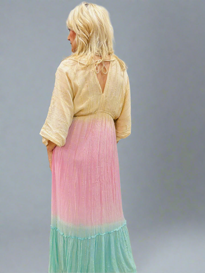 Olia Ombre Maxi Dress Cream