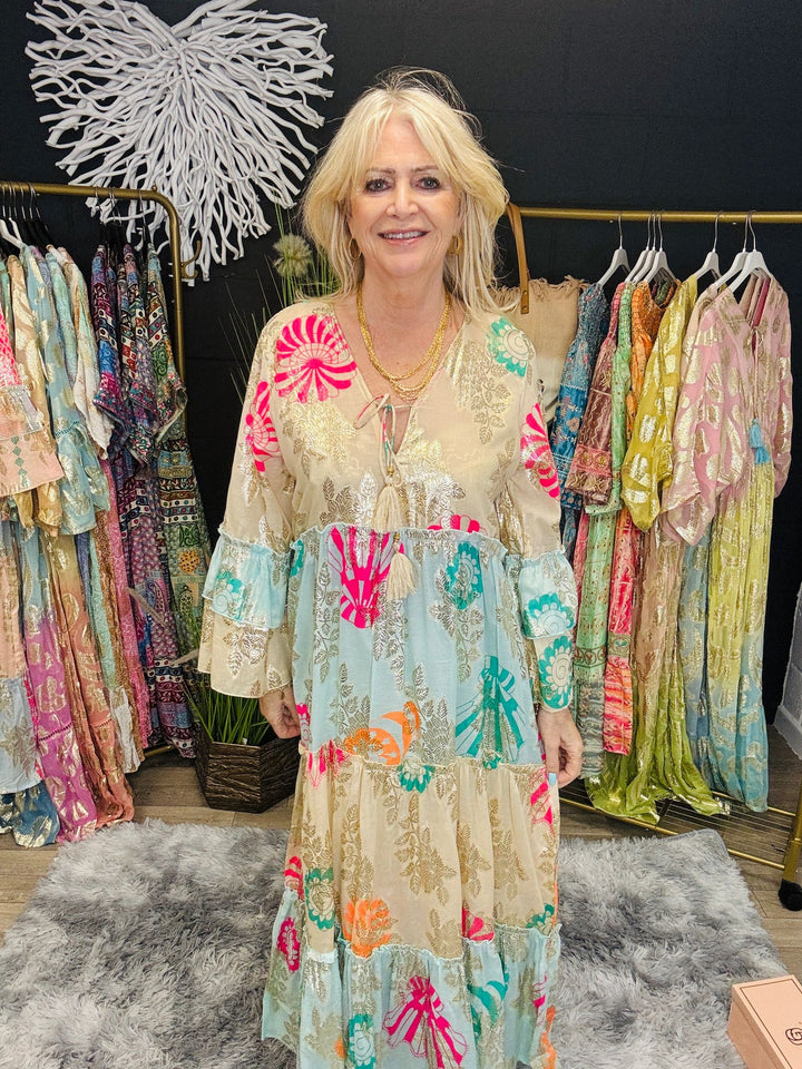 Una Midaxi Dress Beige