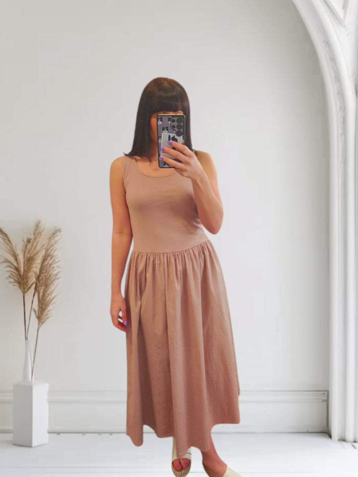 Venus Midi Dress Dusky Pink