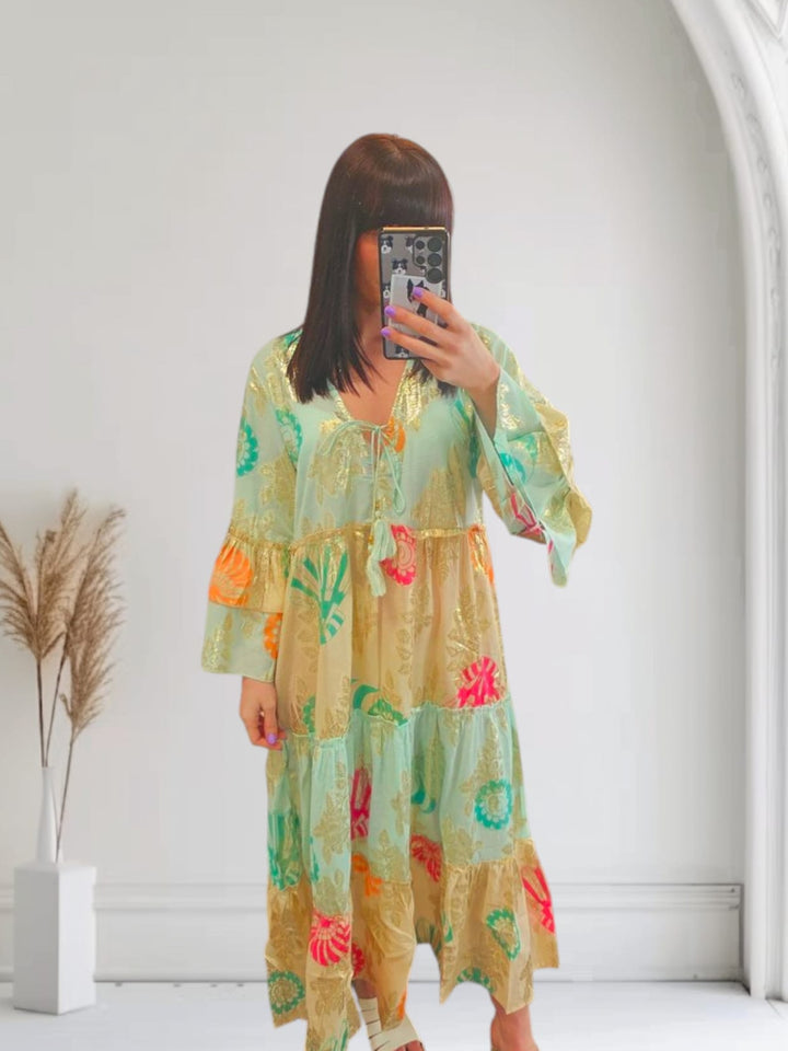 Una  Midaxi Dress  Turquoise