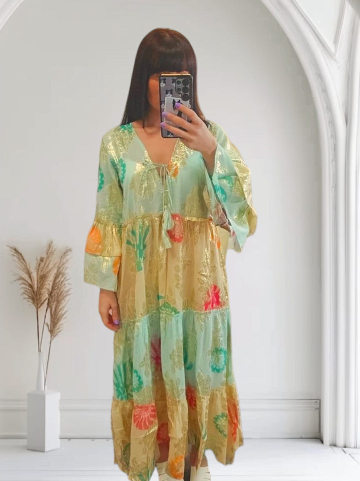 Una  Midaxi Dress  Turquoise