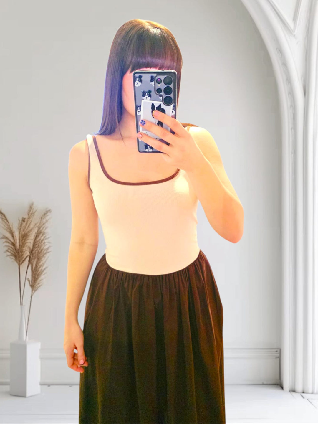 Venus Maxi Dress Brown/Cream