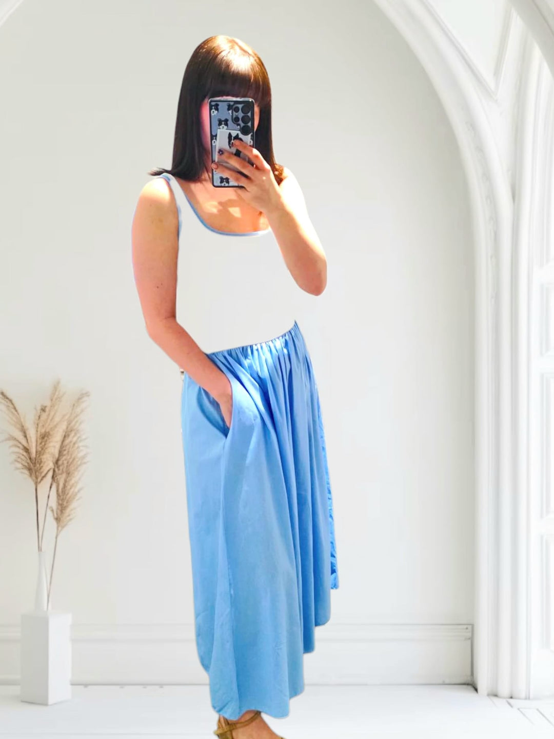 Venus Maxi Dress Blue/White