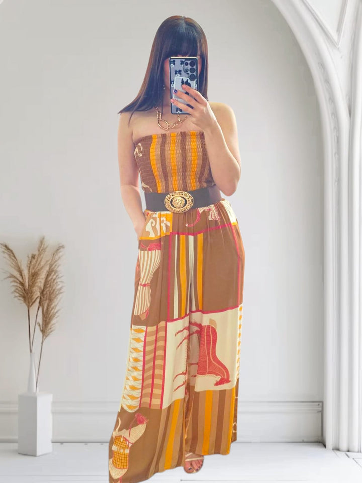 Calypso Jumpsuit Tan