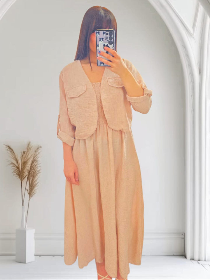 Elita 2 Piece Dress/Jacket Blush