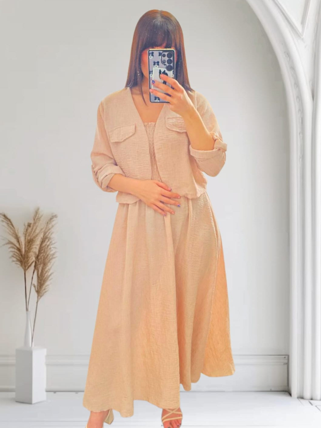Elita 2 Piece Dress/Jacket Blush