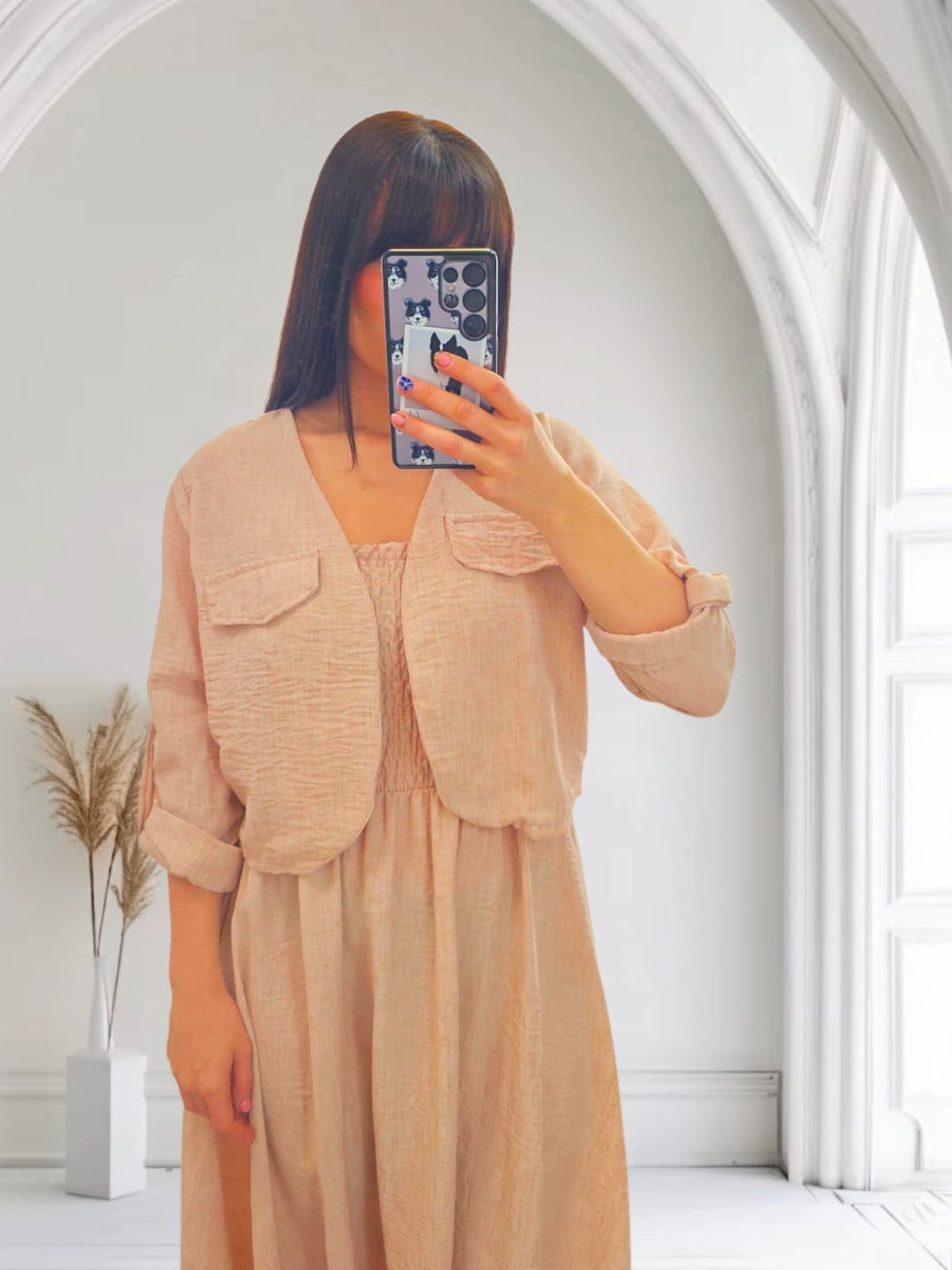 Elita 2 Piece Dress/Jacket Blush
