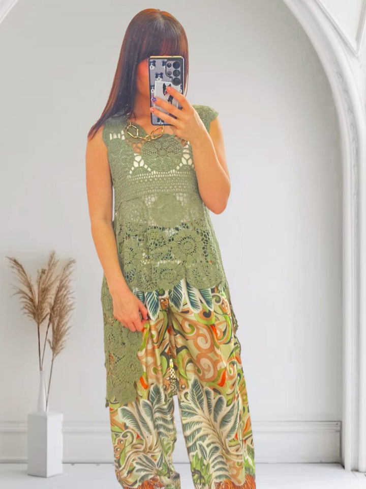 Thea Sleeveless Tunic Khaki