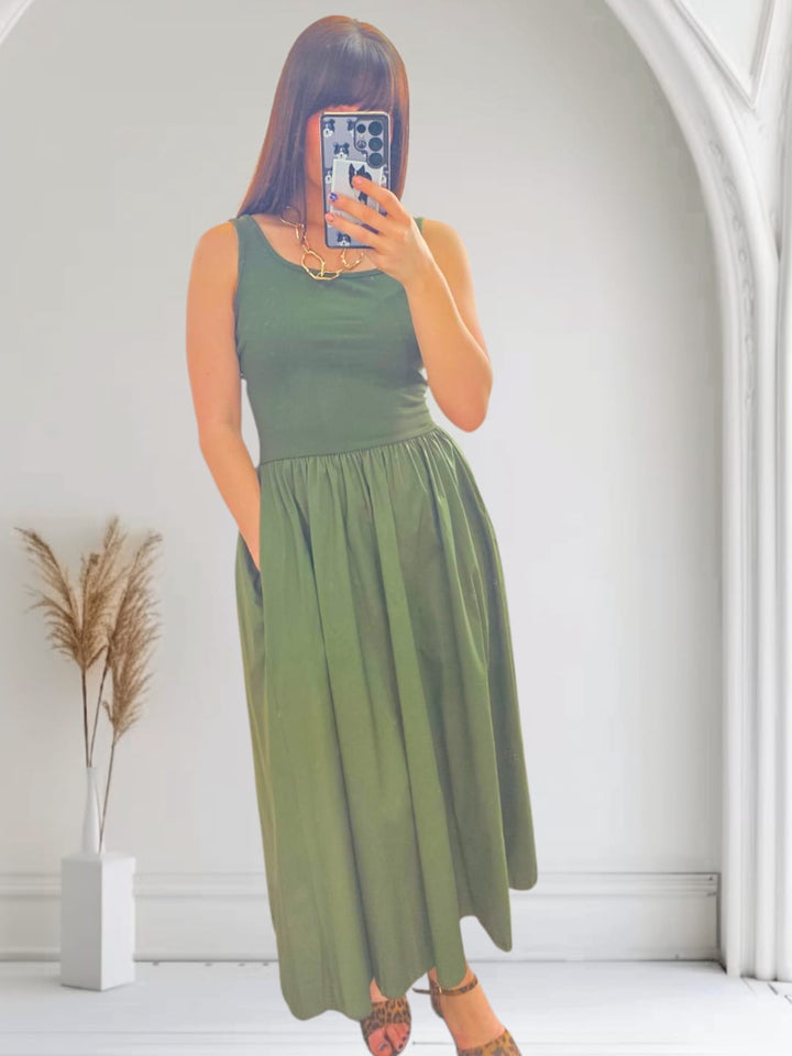 Venus Midi Dress Khaki