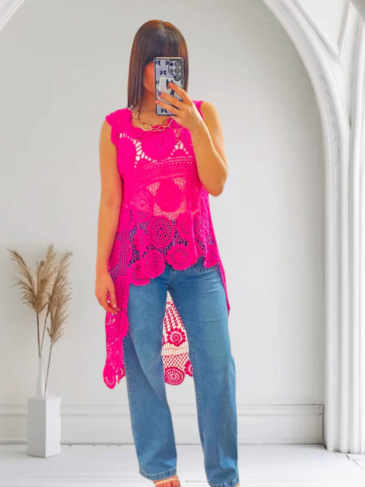 Thea Sleeveless Tunic Fuchsia