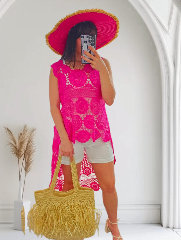 Thea Sleeveless Tunic Fuchsia