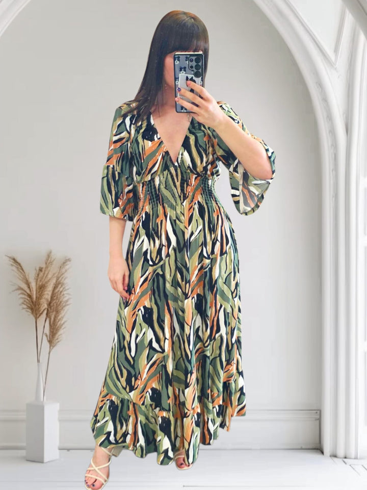 Tulsi Tribal Dress Khaki