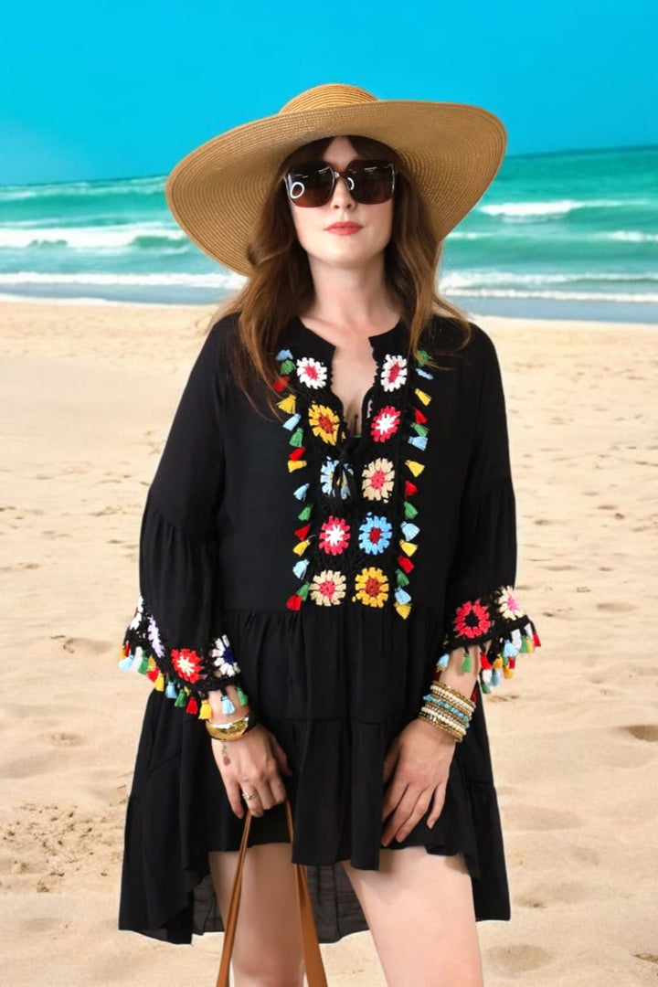 Kiyana Boho Kaftan Black