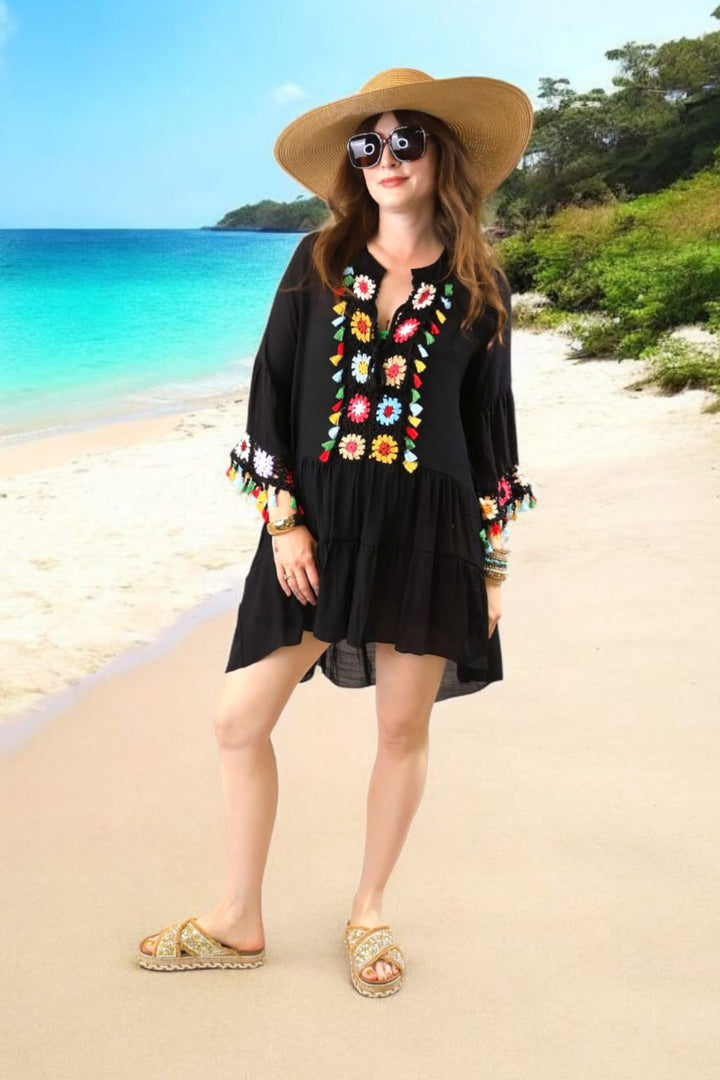 Kiyana Boho Kaftan Black