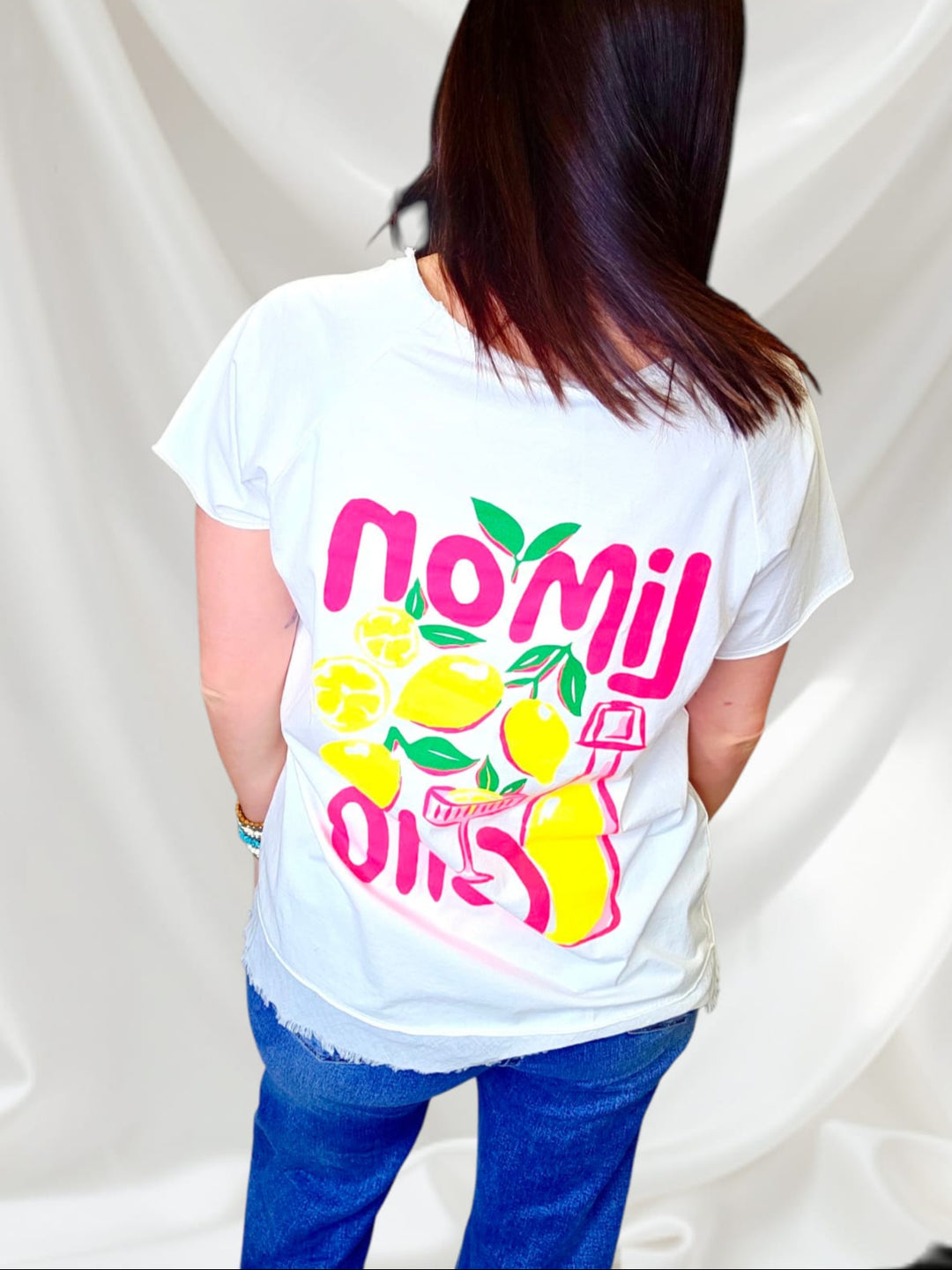 Lemon Zest Top White/Pink