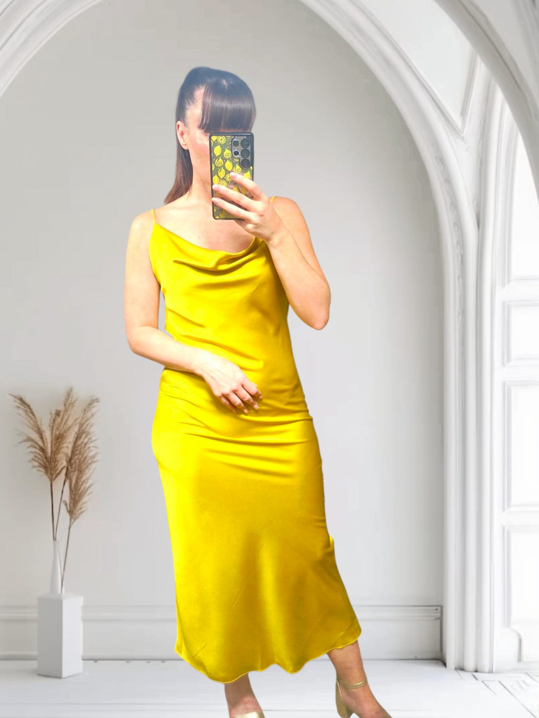 Florentine Cowl Maxi Dress Ochre