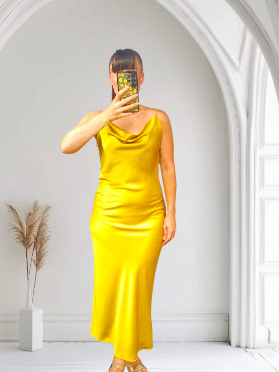 Florentine Cowl Maxi Dress Ochre