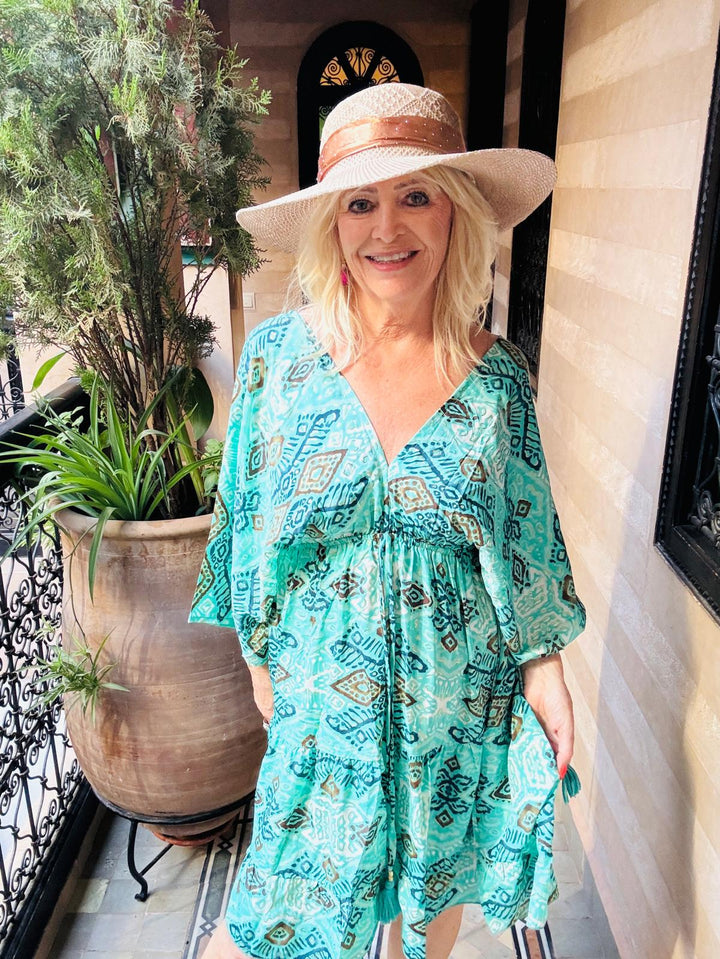 Aztec Silk Beach Dress
