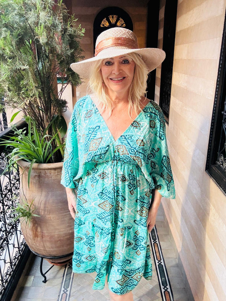 Aztec Silk Beach Dress