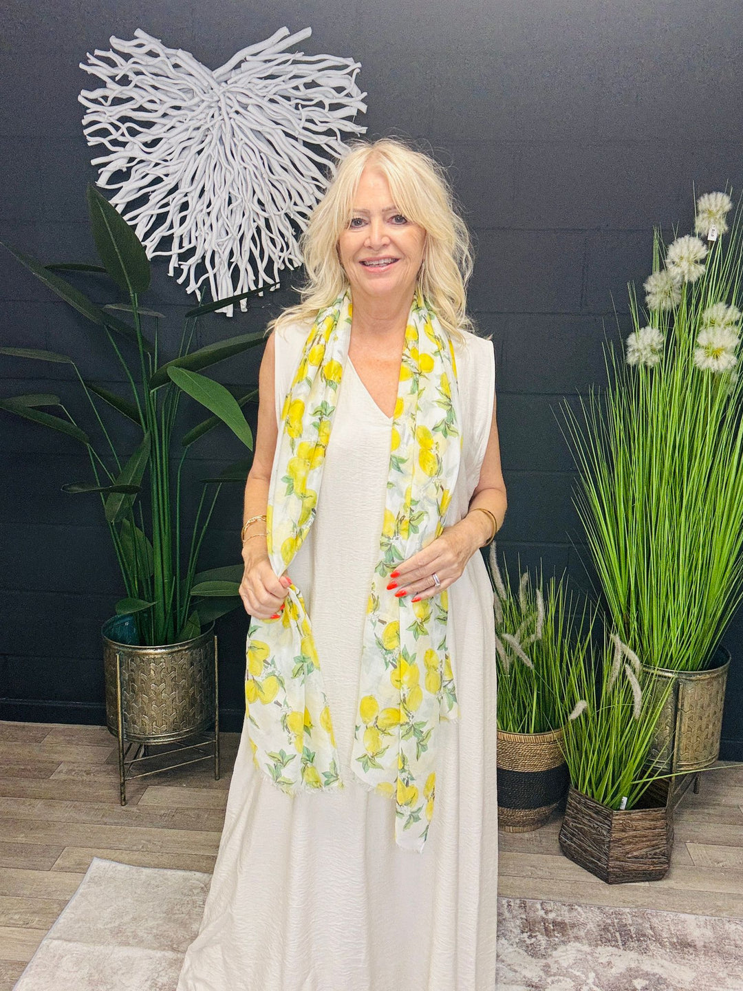 Lemon Print Scarf