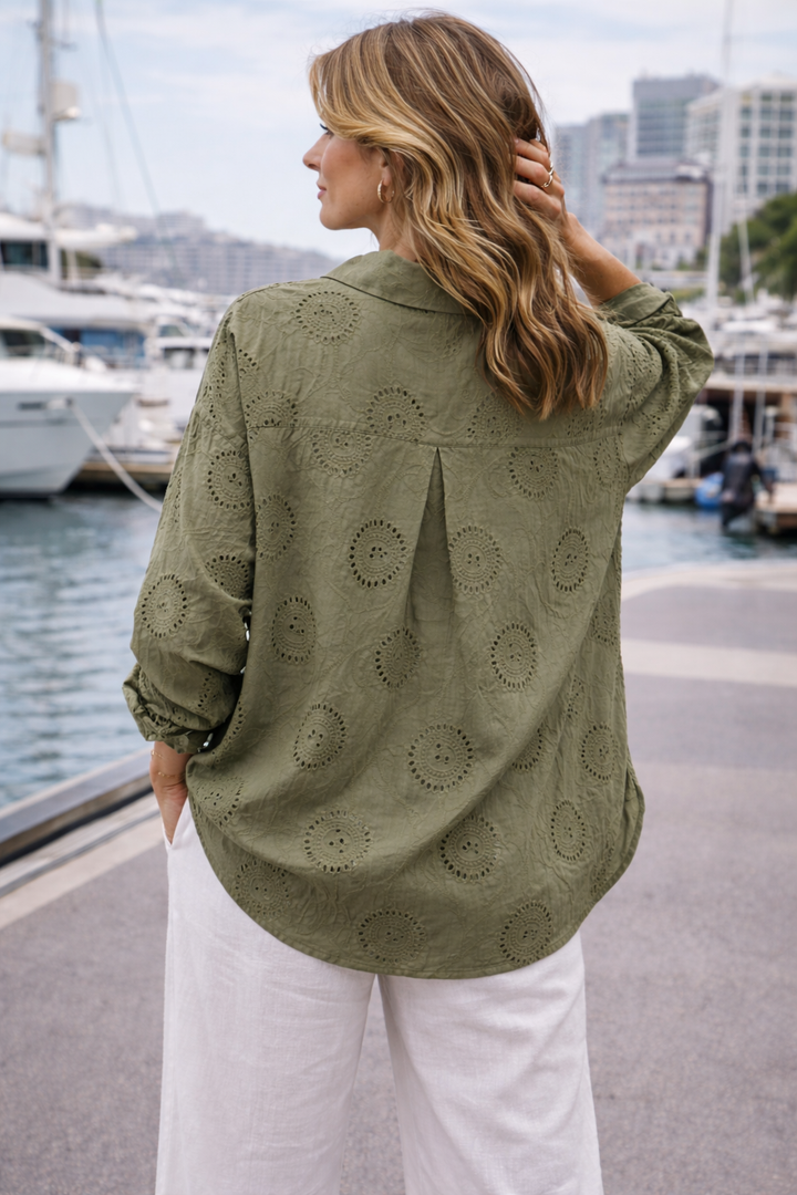 Pamina Paisley Shirt Khaki