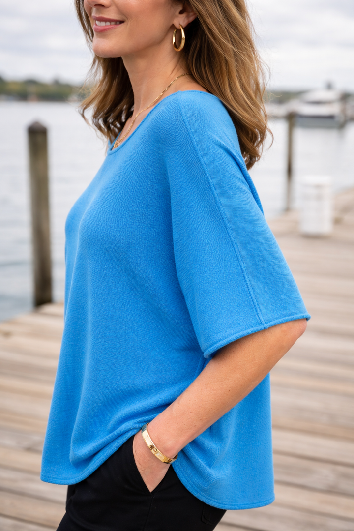 Anabelle Slouchy Top Blue