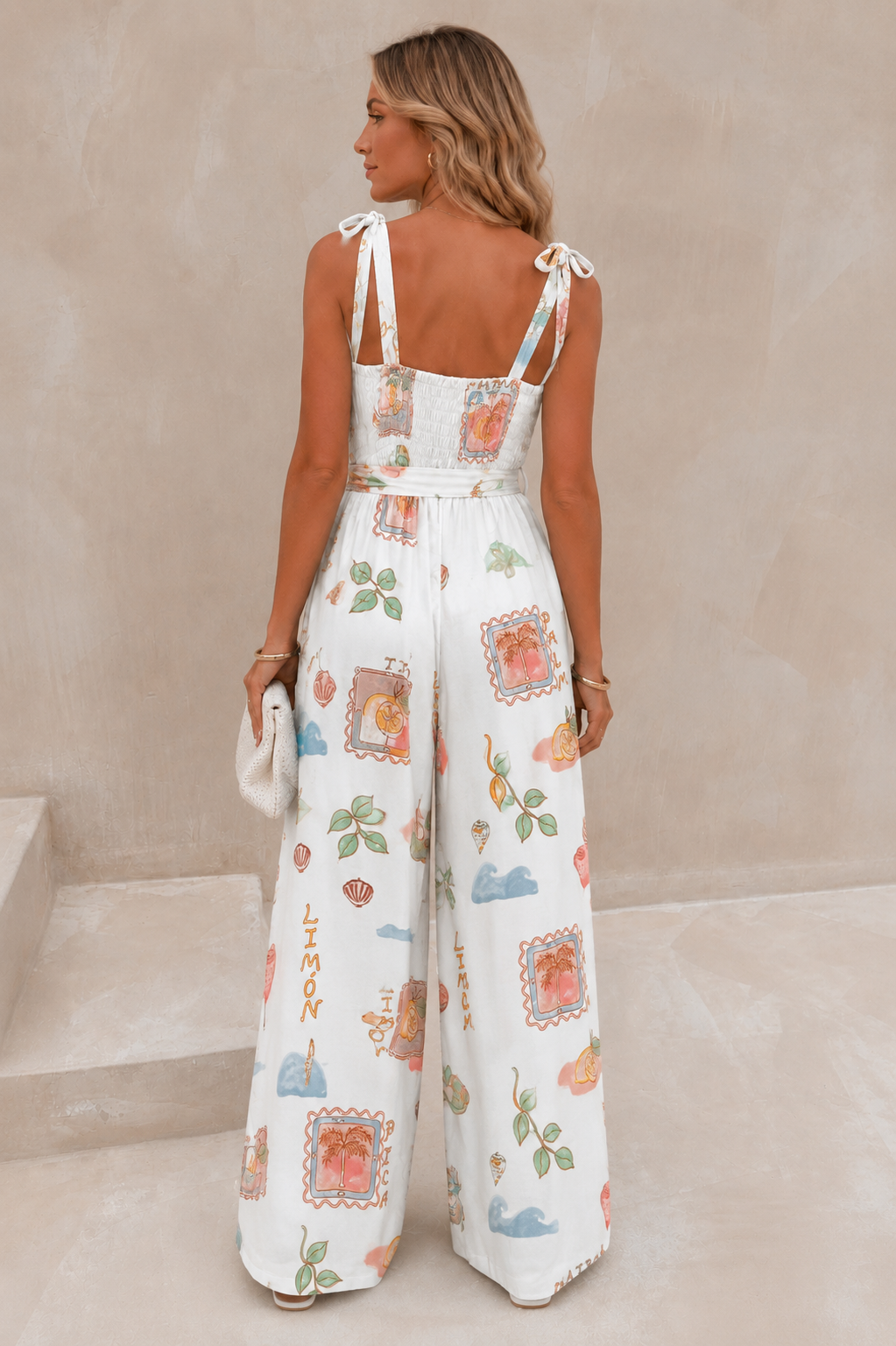 Lestari Vacation Jumpsuit White