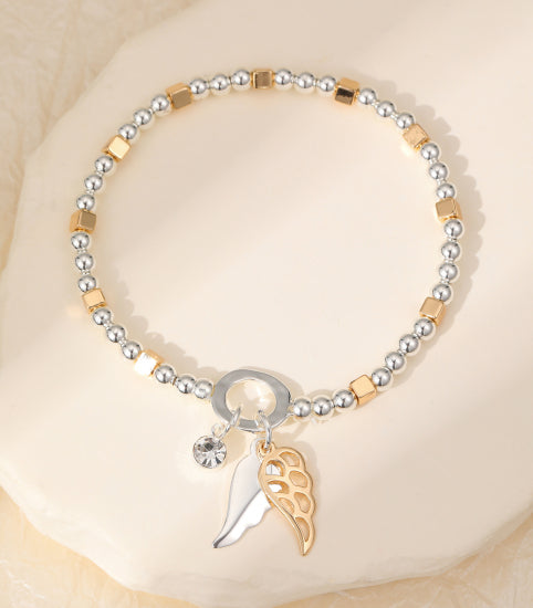 Angel Wings Two Tone Bracelet