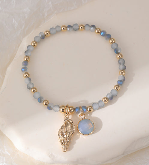 Seashell Dreams Bracelet Gold/Blue