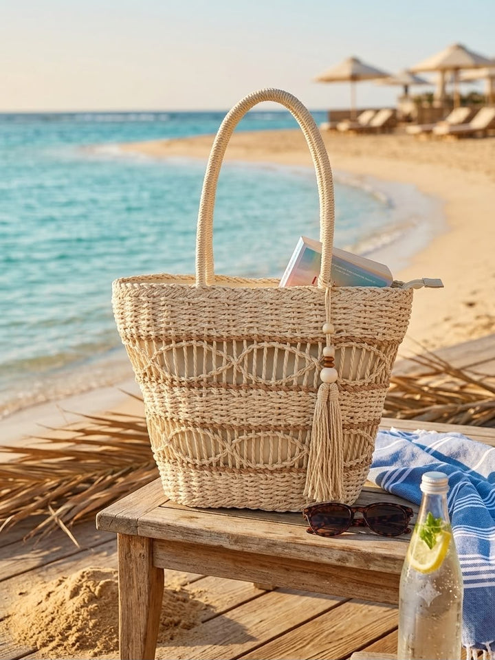 Boardwalk Woven Basket Beige