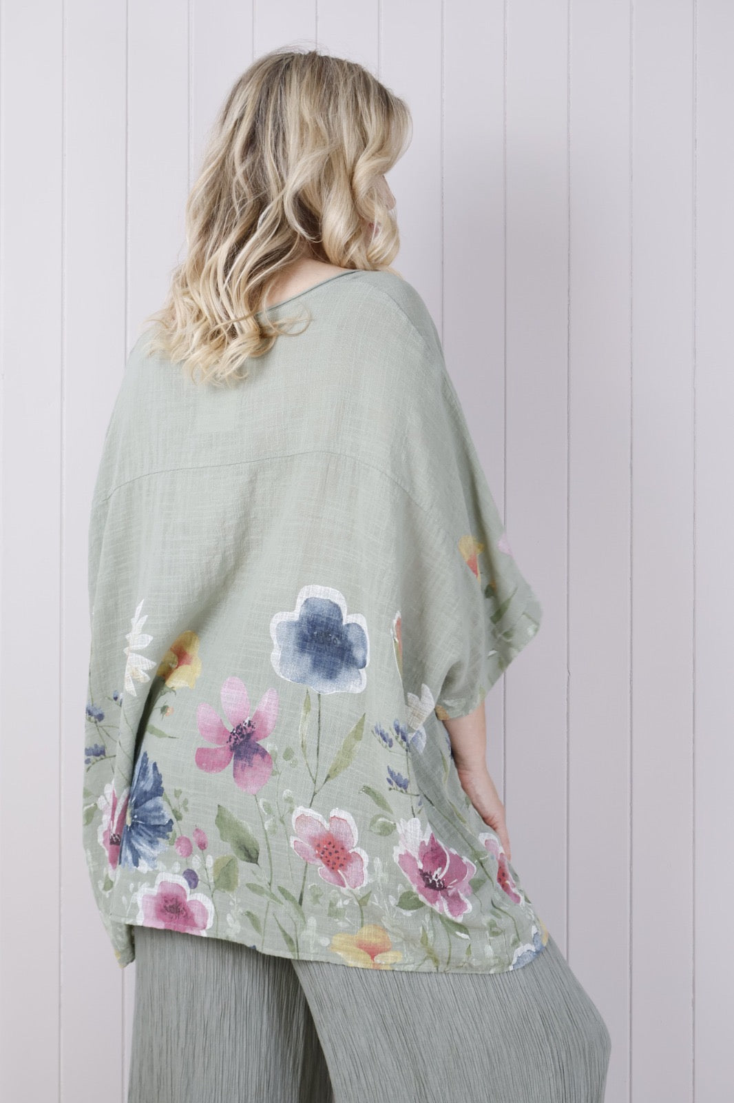 Olivia Floral Oversized Cotton Top