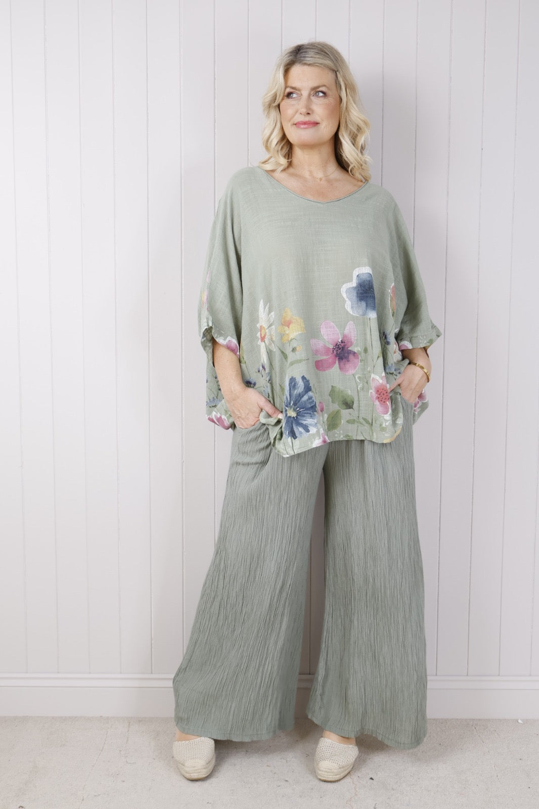 Olivia Floral Oversized Cotton Top