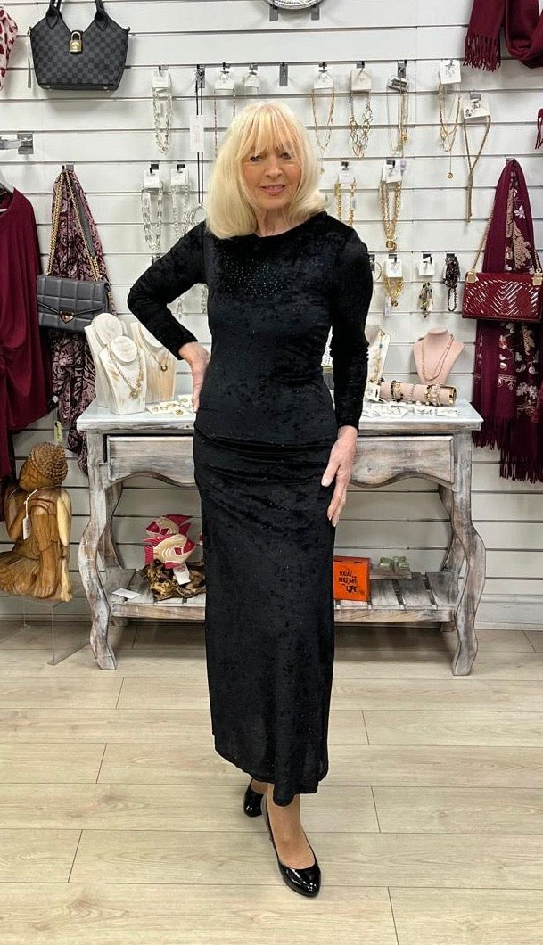 Marcella Sparkle Dress Black