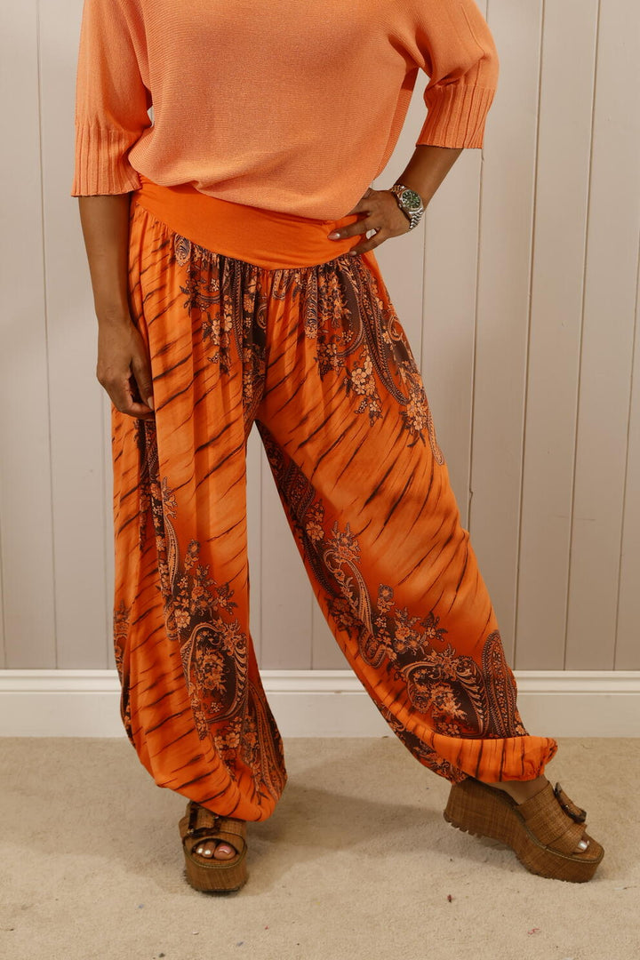 Paisley Harem Pants Orange