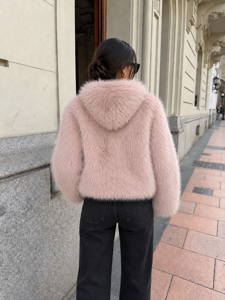 Lumi Luxe Hooded Jacket Blush
