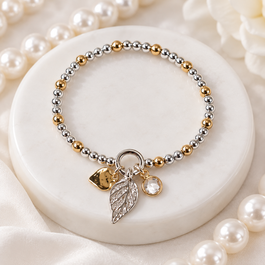 Autumn Leaf two tone Bracelet