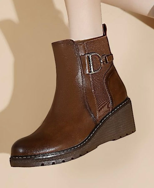 Diara Wedge Boots Camel