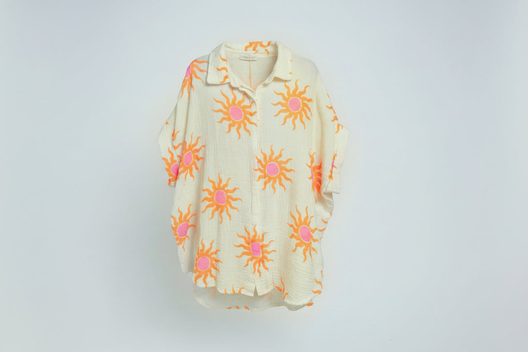Sunburst Shirt Cream/Orange